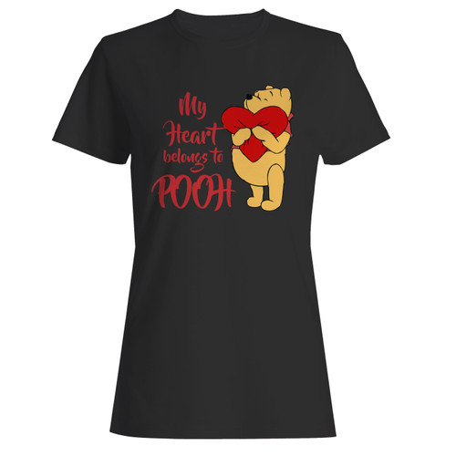 These are winnie the pooh my heart belongs to pooh quote women t shirt that are cute tied to the side or paired with a cardigan or jacket for a more styled look. So comfy and classic, they are sure to make your vacation extra magical.