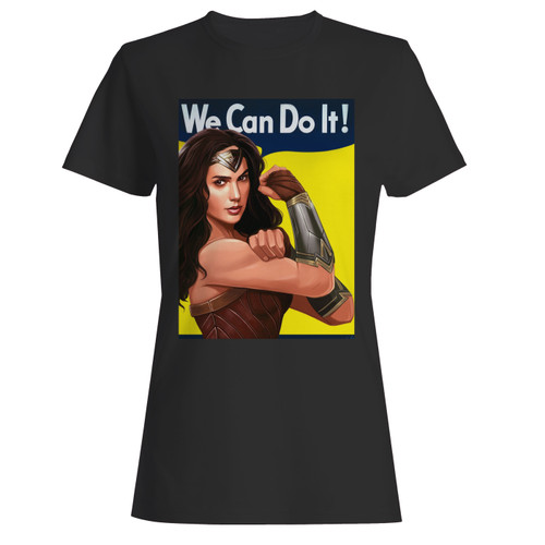 These are wonder woman we can do it women t shirt that are cute tied to the side or paired with a cardigan or jacket for a more styled look. So comfy and classic, they are sure to make your vacation extra magical.