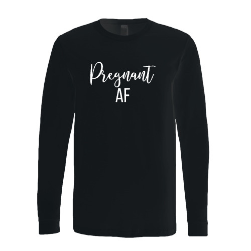 This classic fit pregnant af inspired long sleeve shirt is casually elegant and very comfortable. With fine quality print to make one stand out, it's a perfect fit for every occasion.
