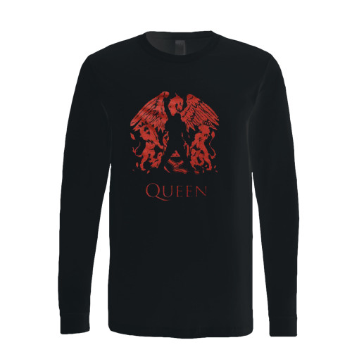 This classic fit queen freddie mercury logo long sleeve shirt is casually elegant and very comfortable. With fine quality print to make one stand out, it's a perfect fit for every occasion.