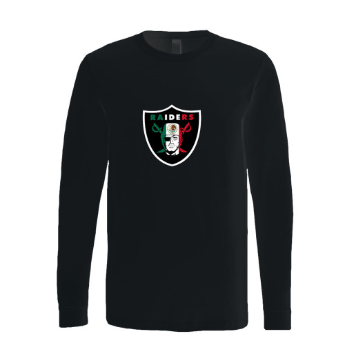 This classic fit raiders mx flag long sleeve shirt is casually elegant and very comfortable. With fine quality print to make one stand out, it's a perfect fit for every occasion.