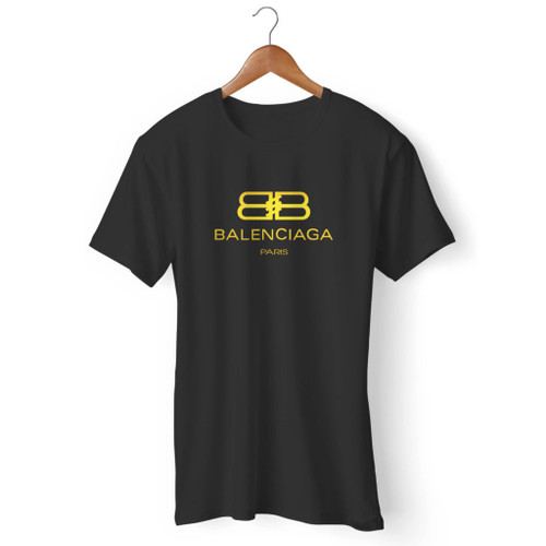 Bb Balenciaga Gold Men T Shirt