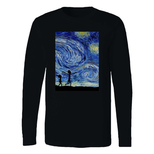 This classic fit rick and morty the starry night long sleeve shirt is casually elegant and very comfortable. With fine quality print to make one stand out, it's a perfect fit for every occasion.