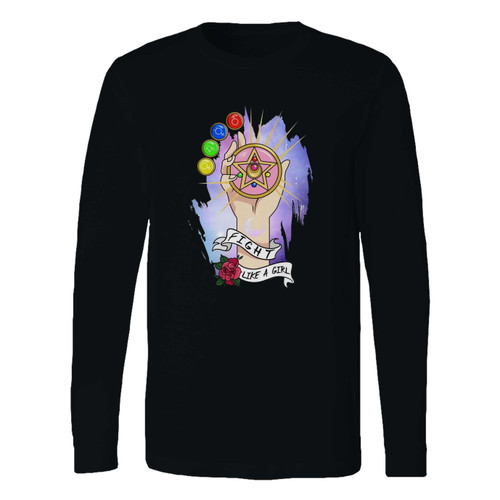 This classic fit sailor moon fight like a girl long sleeve shirt is casually elegant and very comfortable. With fine quality print to make one stand out, it's a perfect fit for every occasion.