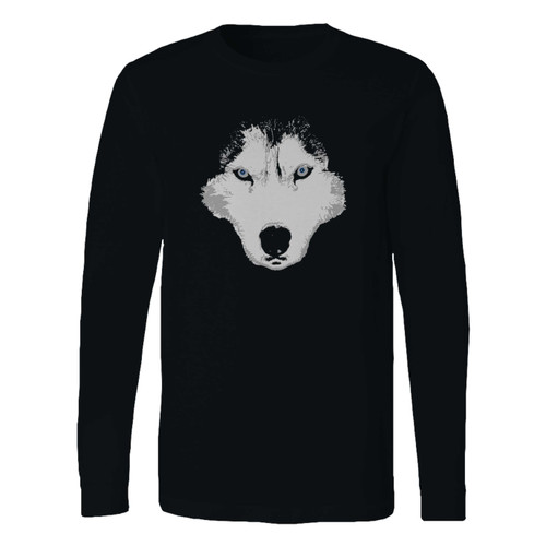 This classic fit siberian husky face long sleeve shirt is casually elegant and very comfortable. With fine quality print to make one stand out, it's a perfect fit for every occasion.