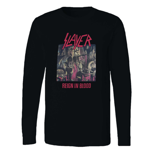 This classic fit slayer reign in blood long sleeve shirt is casually elegant and very comfortable. With fine quality print to make one stand out, it's a perfect fit for every occasion.