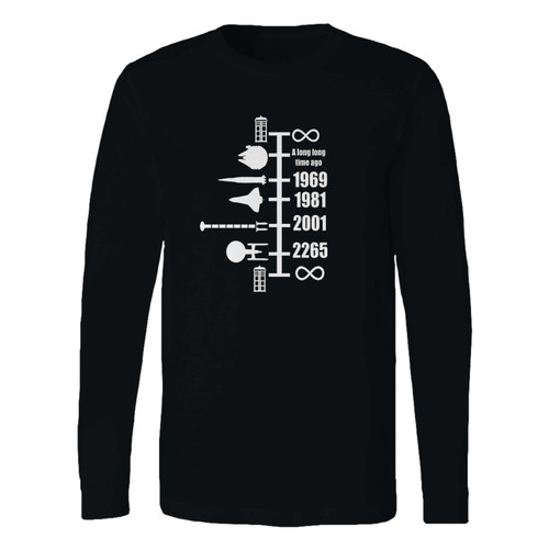 This classic fit spaceship timeline long sleeve shirt is casually elegant and very comfortable. With fine quality print to make one stand out, it's a perfect fit for every occasion.