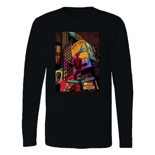 This classic fit spider man far from home in city long sleeve shirt is casually elegant and very comfortable. With fine quality print to make one stand out, it's a perfect fit for every occasion.