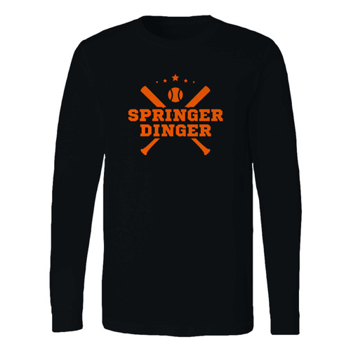 This classic fit springer dinger baseball houston astros long sleeve shirt is casually elegant and very comfortable. With fine quality print to make one stand out, it's a perfect fit for every occasion.