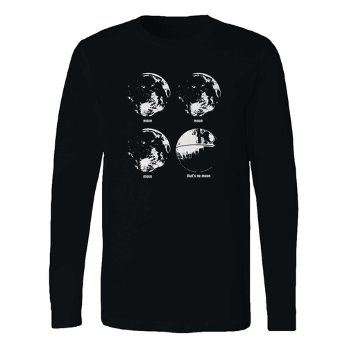 This classic fit star wars death star moon long sleeve shirt is casually elegant and very comfortable. With fine quality print to make one stand out, it's a perfect fit for every occasion.