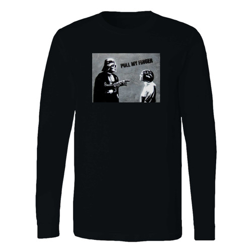 This classic fit star wars pull my finger darth vader long sleeve shirt is casually elegant and very comfortable. With fine quality print to make one stand out, it's a perfect fit for every occasion.