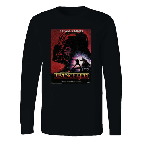 This classic fit star wars revenge of the jedi long sleeve shirt is casually elegant and very comfortable. With fine quality print to make one stand out, it's a perfect fit for every occasion.