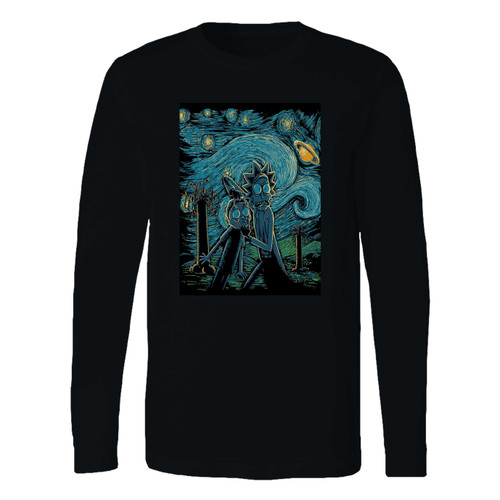 This classic fit starry nightt van gogh rick and morty long sleeve shirt is casually elegant and very comfortable. With fine quality print to make one stand out, it's a perfect fit for every occasion.
