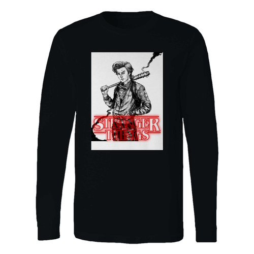 This classic fit steve harrington stranger things long sleeve shirt is casually elegant and very comfortable. With fine quality print to make one stand out, it's a perfect fit for every occasion.