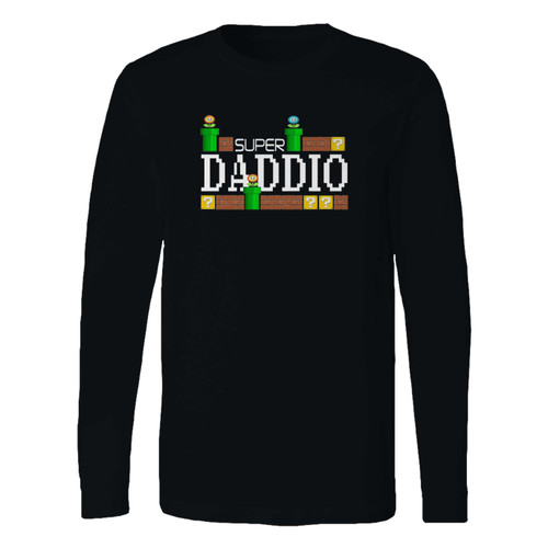 This classic fit super daddio dad super mario bros inspired long sleeve shirt is casually elegant and very comfortable. With fine quality print to make one stand out, it's a perfect fit for every occasion.