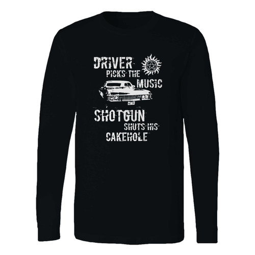This classic fit supernatural driver picks the music long sleeve shirt is casually elegant and very comfortable. With fine quality print to make one stand out, it's a perfect fit for every occasion.