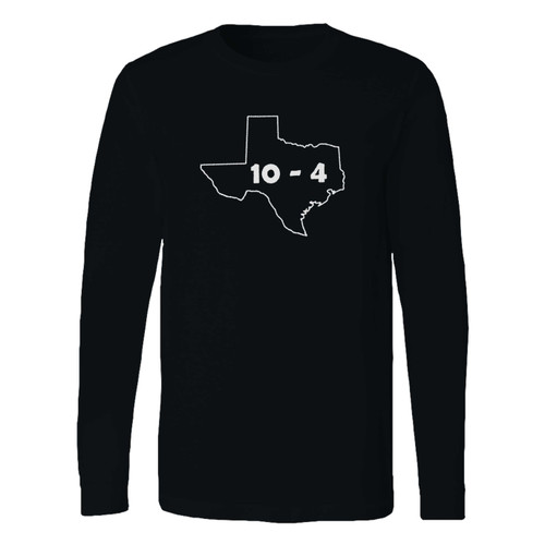 This classic fit texas sized 10 - 4 letterkenny 1 long sleeve shirt is casually elegant and very comfortable. With fine quality print to make one stand out, it's a perfect fit for every occasion.