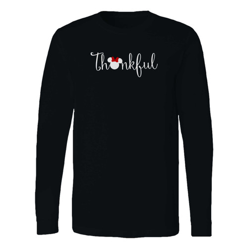 This classic fit thankful minnie mouse long sleeve shirt is casually elegant and very comfortable. With fine quality print to make one stand out, it's a perfect fit for every occasion.
