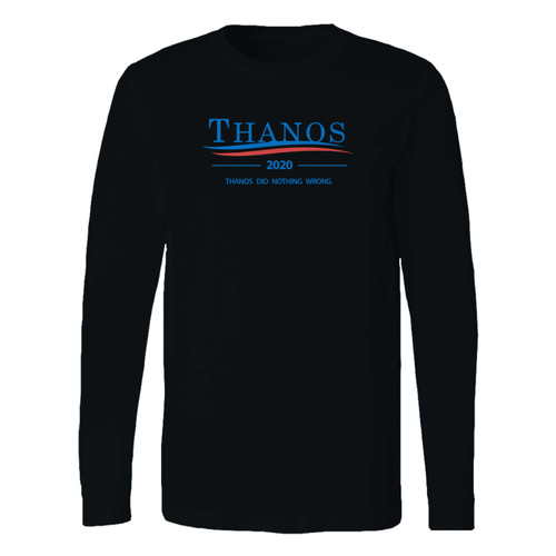 This classic fit thanos 2020 long sleeve shirt is casually elegant and very comfortable. With fine quality print to make one stand out, it's a perfect fit for every occasion.