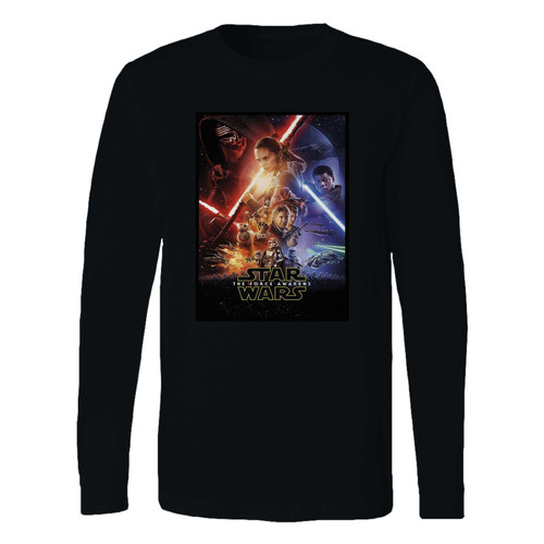 This classic fit the force awakens theatrical one sheet star wars long sleeve shirt is casually elegant and very comfortable. With fine quality print to make one stand out, it's a perfect fit for every occasion.