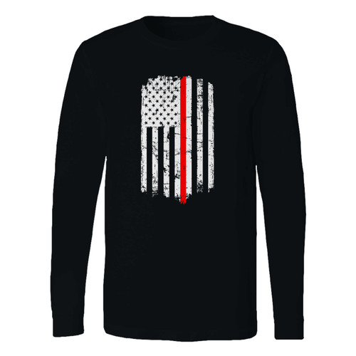 This classic fit thin red line american flag long sleeve shirt is casually elegant and very comfortable. With fine quality print to make one stand out, it's a perfect fit for every occasion.