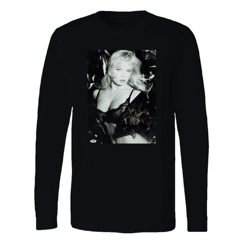 This classic fit traci lords signed sexy calendar shoot long sleeve shirt is casually elegant and very comfortable. With fine quality print to make one stand out, it's a perfect fit for every occasion.