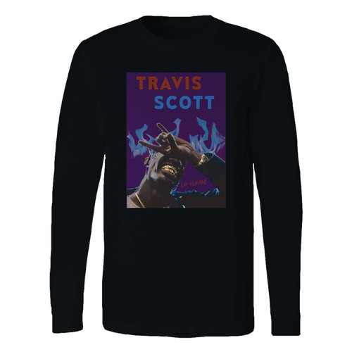 This classic fit travis scott la flame long sleeve shirt is casually elegant and very comfortable. With fine quality print to make one stand out, it's a perfect fit for every occasion.