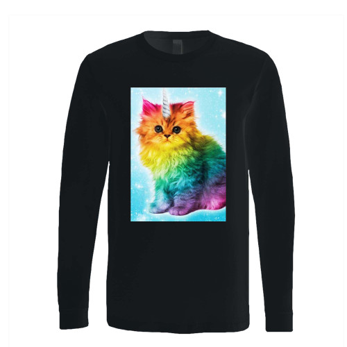This classic fit unicorn rainbow cat kitten long sleeve shirt is casually elegant and very comfortable. With fine quality print to make one stand out, it's a perfect fit for every occasion.