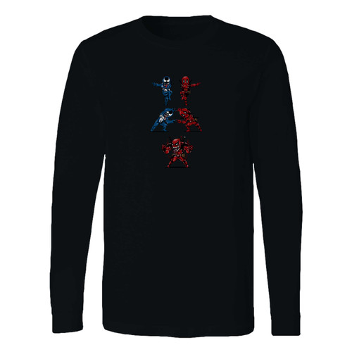 This classic fit venom deadpool combo art inspired long sleeve shirt is casually elegant and very comfortable. With fine quality print to make one stand out, it's a perfect fit for every occasion.
