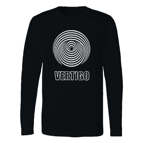 This classic fit vertigo swirl record label long sleeve shirt is casually elegant and very comfortable. With fine quality print to make one stand out, it's a perfect fit for every occasion.