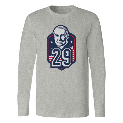 This classic fit warren g harding twenty ninth president long sleeve shirt is casually elegant and very comfortable. With fine quality print to make one stand out, it's a perfect fit for every occasion.