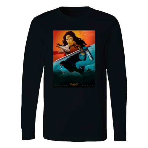 This classic fit wonder woman superhero art long sleeve shirt is casually elegant and very comfortable. With fine quality print to make one stand out, it's a perfect fit for every occasion.
