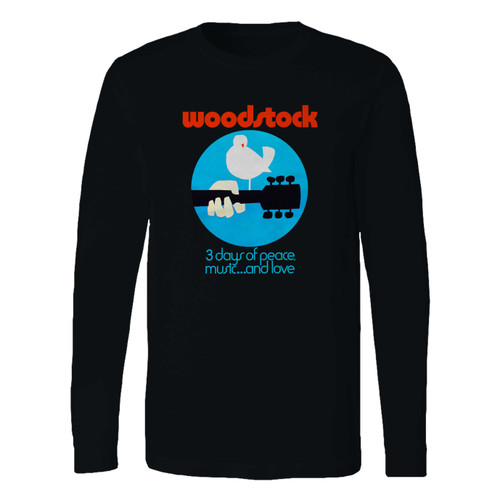 This classic fit woodstock 3 days of peace and music long sleeve shirt is casually elegant and very comfortable. With fine quality print to make one stand out, it's a perfect fit for every occasion.