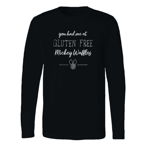 This classic fit you had me at gluten free waffles long sleeve shirt is casually elegant and very comfortable. With fine quality print to make one stand out, it's a perfect fit for every occasion.