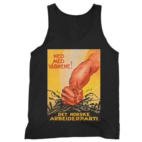 Our cotton ned med vaabnene political propaganda men tank top is perfect for those intense workouts in the gym, at practice or pickup games.