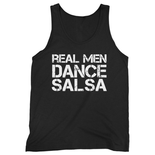 Our cotton real men dance salsa inspired men tank top is perfect for those intense workouts in the gym, at practice or pickup games.