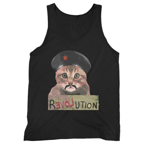 Our cotton revolution love kitten funny che guevara cat activist men tank top is perfect for those intense workouts in the gym, at practice or pickup games.