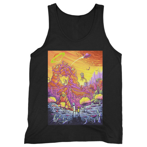Our cotton rick and morty in the alien eyes planetarium men tank top is perfect for those intense workouts in the gym, at practice or pickup games.