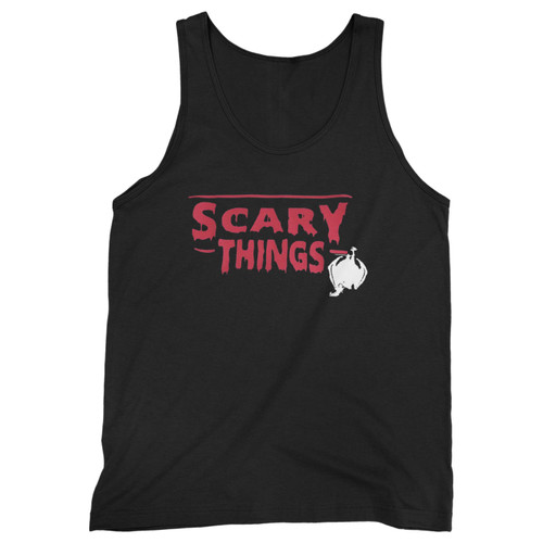 Our cotton scary things inspired by men tank top is perfect for those intense workouts in the gym, at practice or pickup games.
