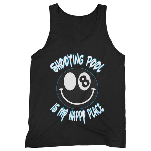 Our cotton shooting pool is my happy place inspired men tank top is perfect for those intense workouts in the gym, at practice or pickup games.