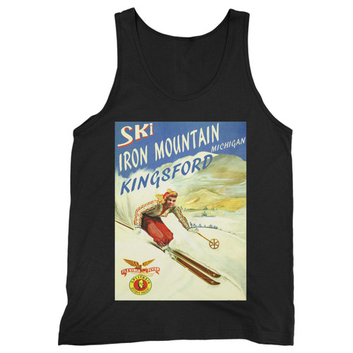 Our cotton ski iron mountain kingsford michigan men tank top is perfect for those intense workouts in the gym, at practice or pickup games.