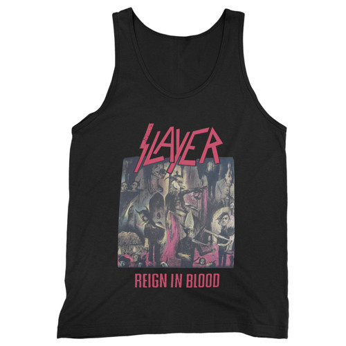 Our cotton slayer reign in blood men tank top is perfect for those intense workouts in the gym, at practice or pickup games.