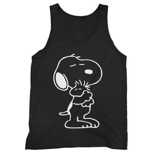 Our cotton snoopy dog peanuts charlie brown hug inspired men tank top is perfect for those intense workouts in the gym, at practice or pickup games.