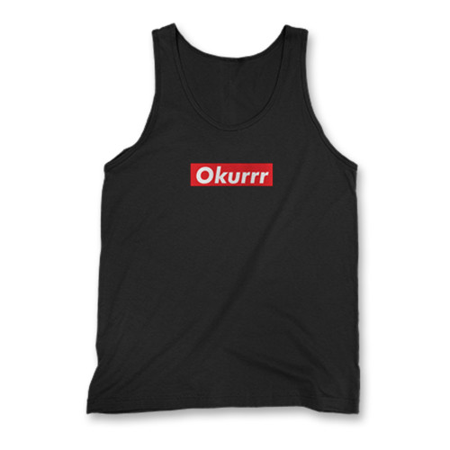 Our cotton supreme inspired okrrr logo men tank top is perfect for those intense workouts in the gym, at practice or pickup games.