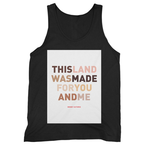 Our cotton this land was made for you and me men tank top is perfect for those intense workouts in the gym, at practice or pickup games.