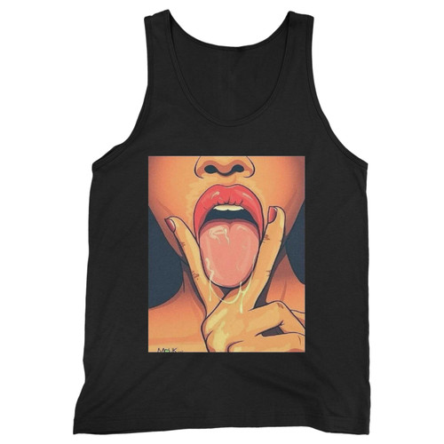Our cotton tongue sticking out eat me inspired men tank top is perfect for those intense workouts in the gym, at practice or pickup games.