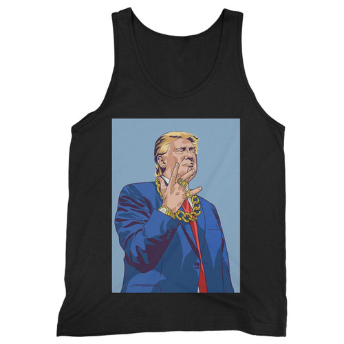 Our cotton trump rapper meme men tank top is perfect for those intense workouts in the gym, at practice or pickup games.