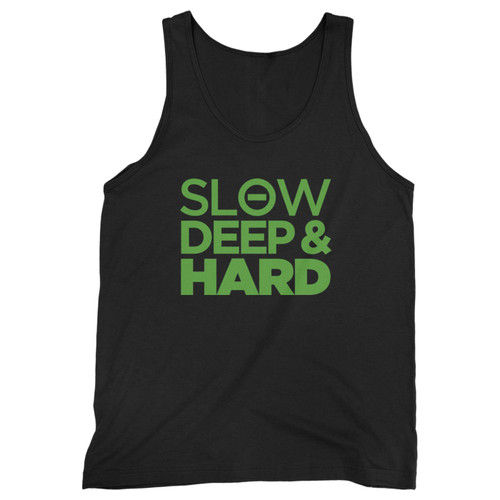 Our cotton type o negative slow deep and hard men tank top is perfect for those intense workouts in the gym, at practice or pickup games.