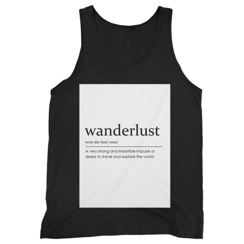 Our cotton wanderlust definition men tank top is perfect for those intense workouts in the gym, at practice or pickup games.