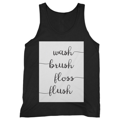 Our cotton wash brush floss flush men tank top is perfect for those intense workouts in the gym, at practice or pickup games.